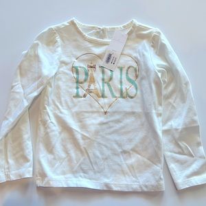 Janie and Jack NWT long sleeve Paris shirt with puff sleeves.  3t.